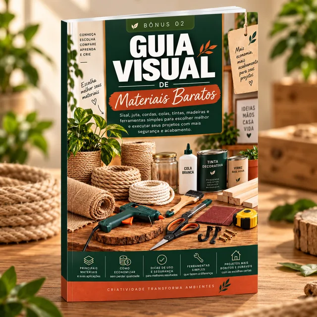 Capa do bônus Guia Visual de Materiais Baratos
